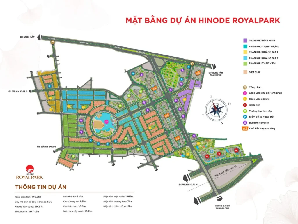 Hinode-royal-park - Mặt bằng tổng thể